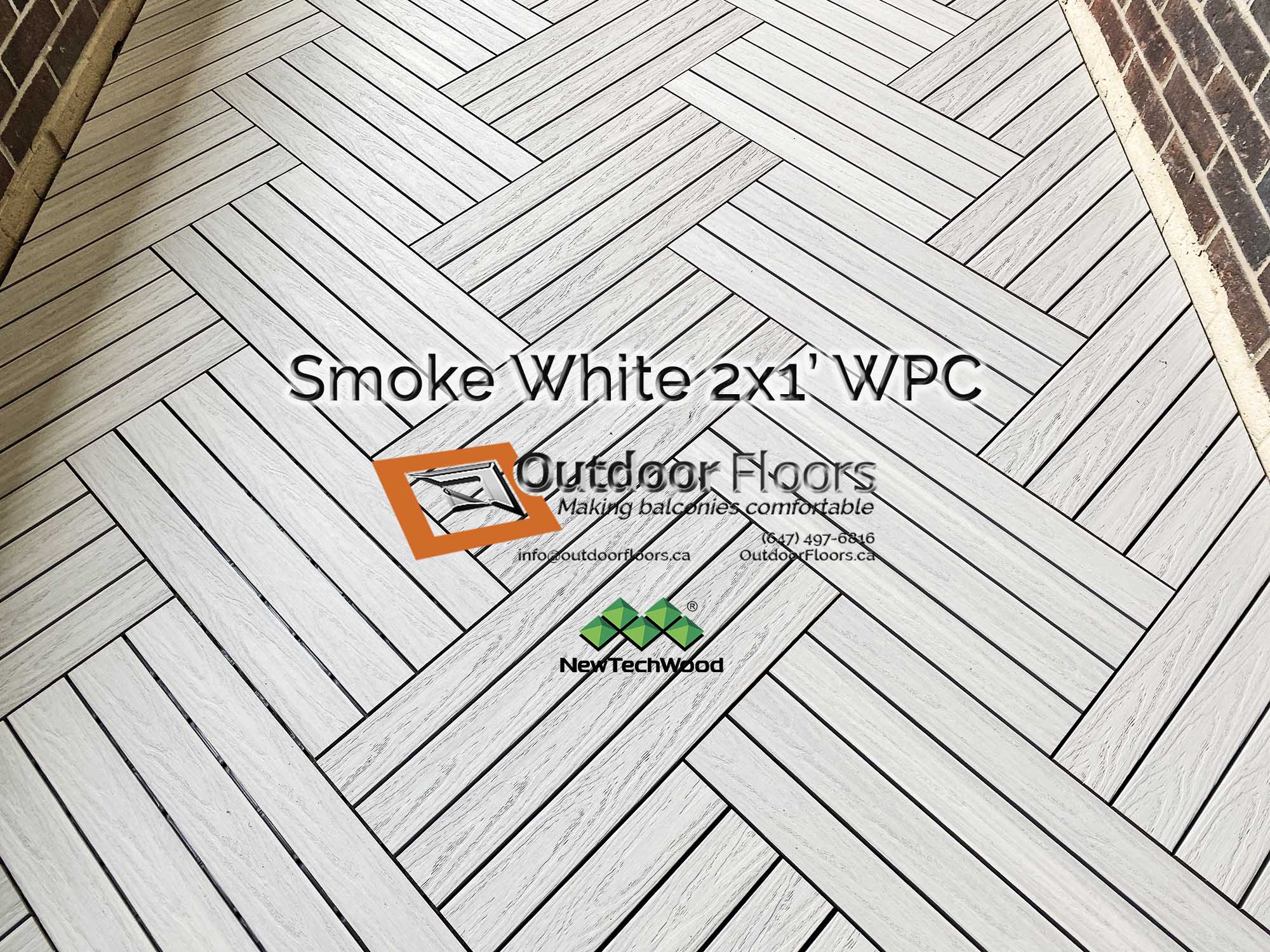 Smoke white deck tiles are a very light shade of grey