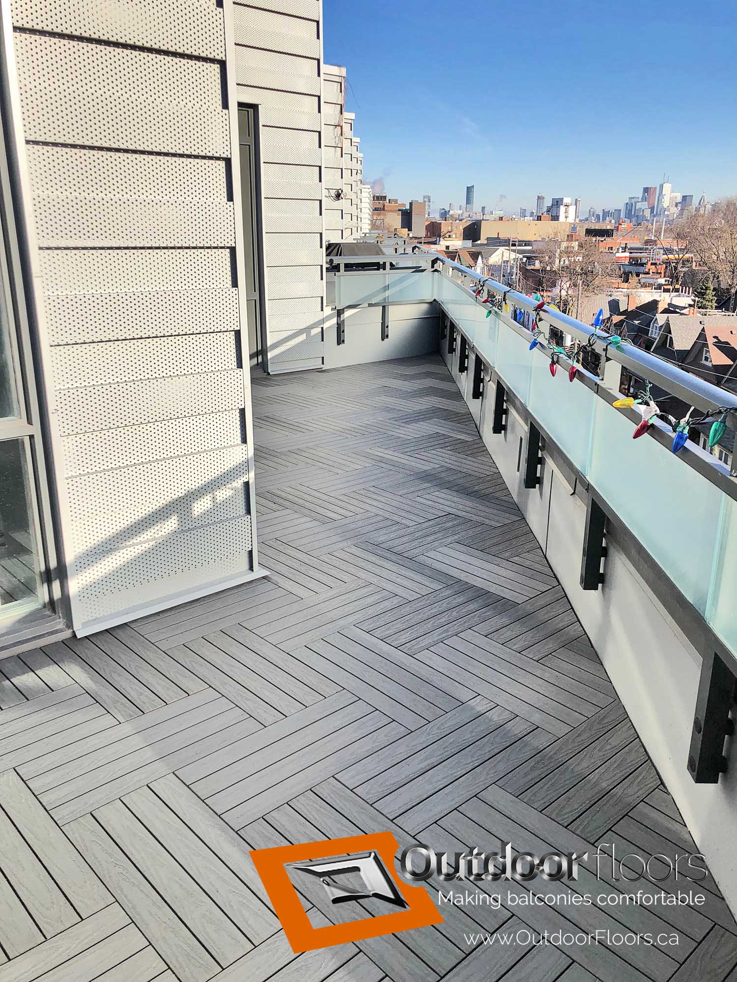 Grey Coloured Condo Balcony Tiles Composite Toronto IMG_2234.jpg