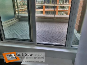 Silver Duo WPC Tiled Balcony Interior View