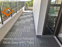 Herring Bone Pattern Grey Interlocking Porch Tiles Toronto
