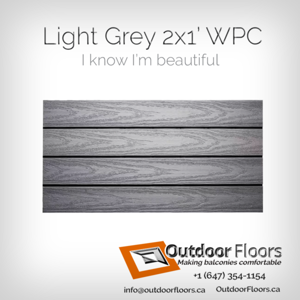 Light Grey Balcony Tile WPC Composite Flooring