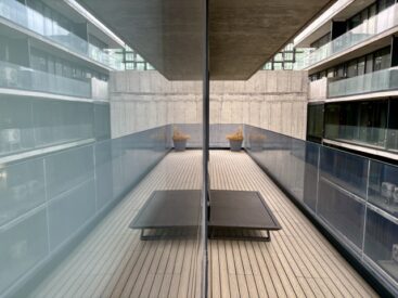 Montreal, balcony flooring project, roman antique, 1x3, wpc deck tiles